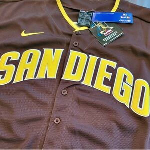 Nike San Diego Brown and Yellow Sports Jersey